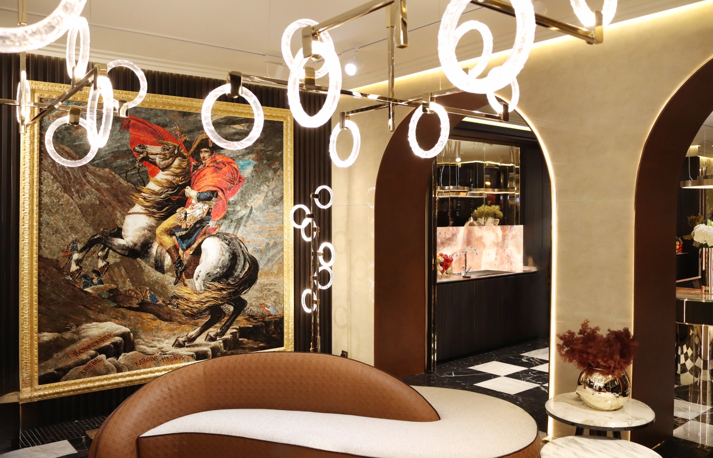 The interior of the Sicis boutique in Paris at 19 Rue Marbeuf