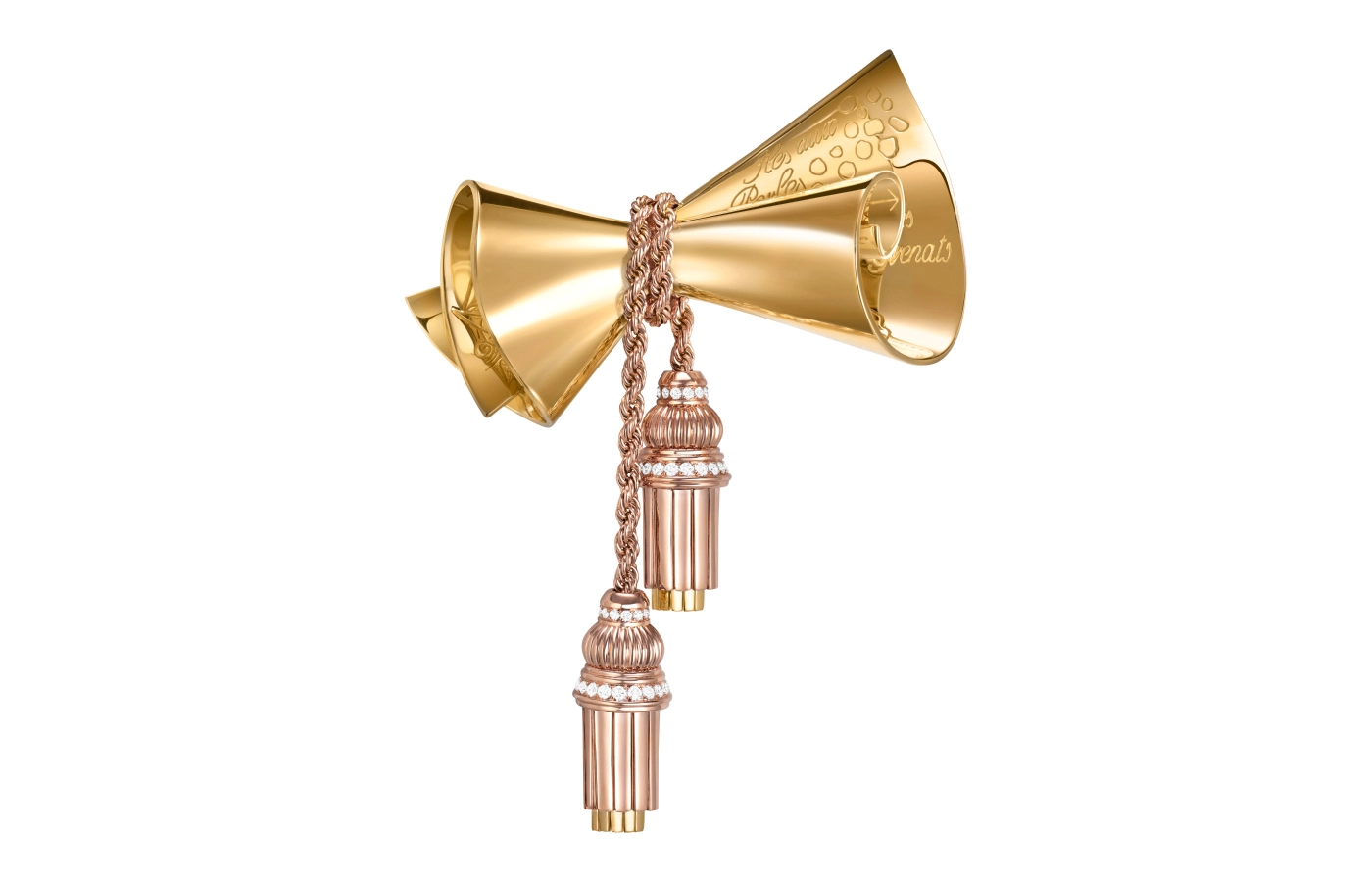  Van Cleef & Arpels' Carte au Trésor brooch in yellow gold and rose gold, set with diamonds