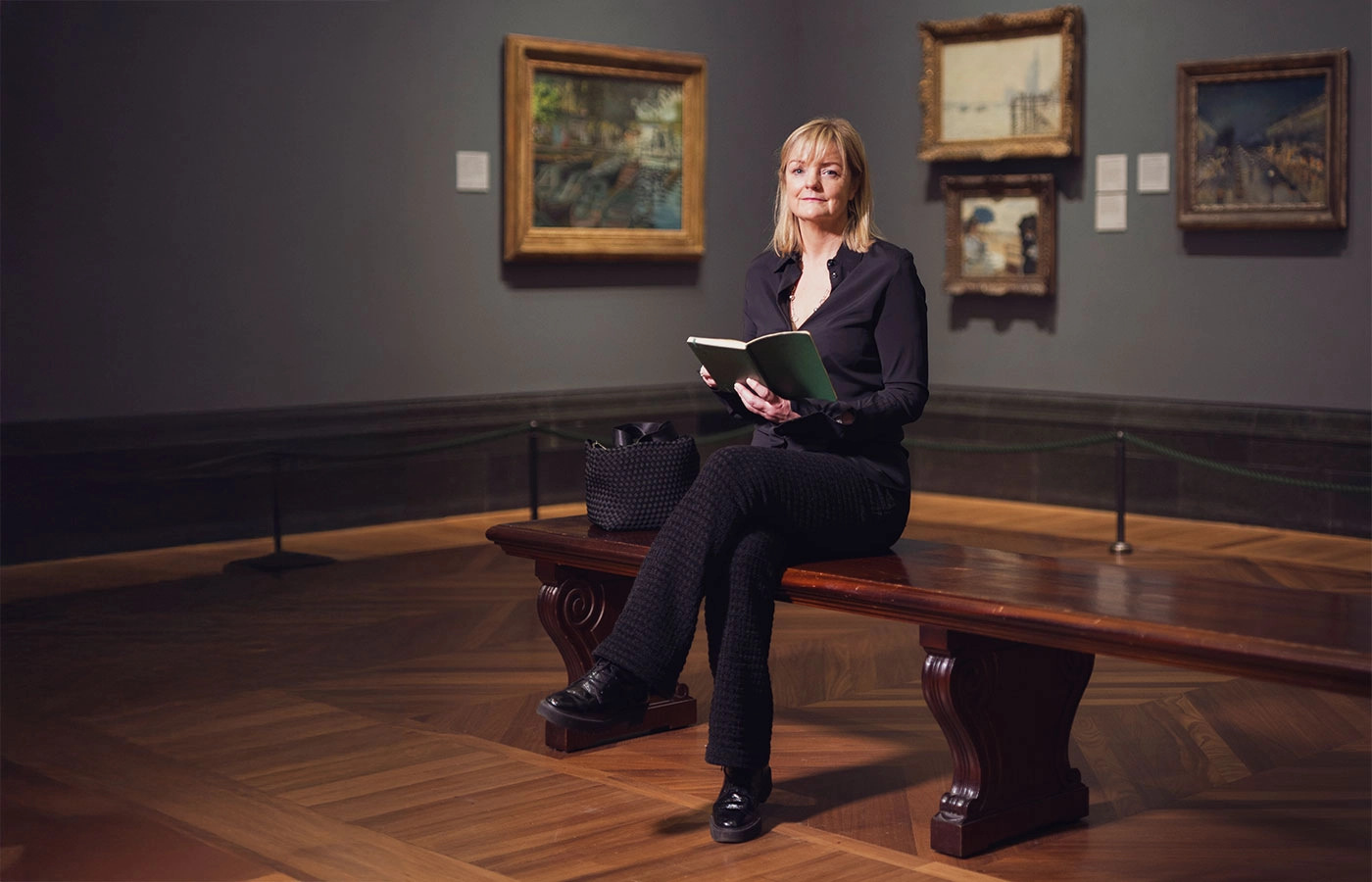Rebecca Hawkins, Boodles' Director of Design, seeking inspiration for the Constable collection at The National Gallery, London