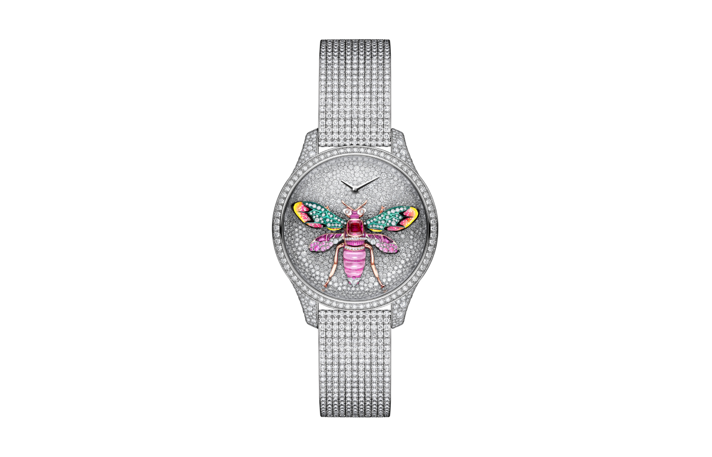 The Dior Montres Grand Soir Reine des Abeilles diamond-set watch was nominated for the GPHG Jewellery Watch Prize 2024
