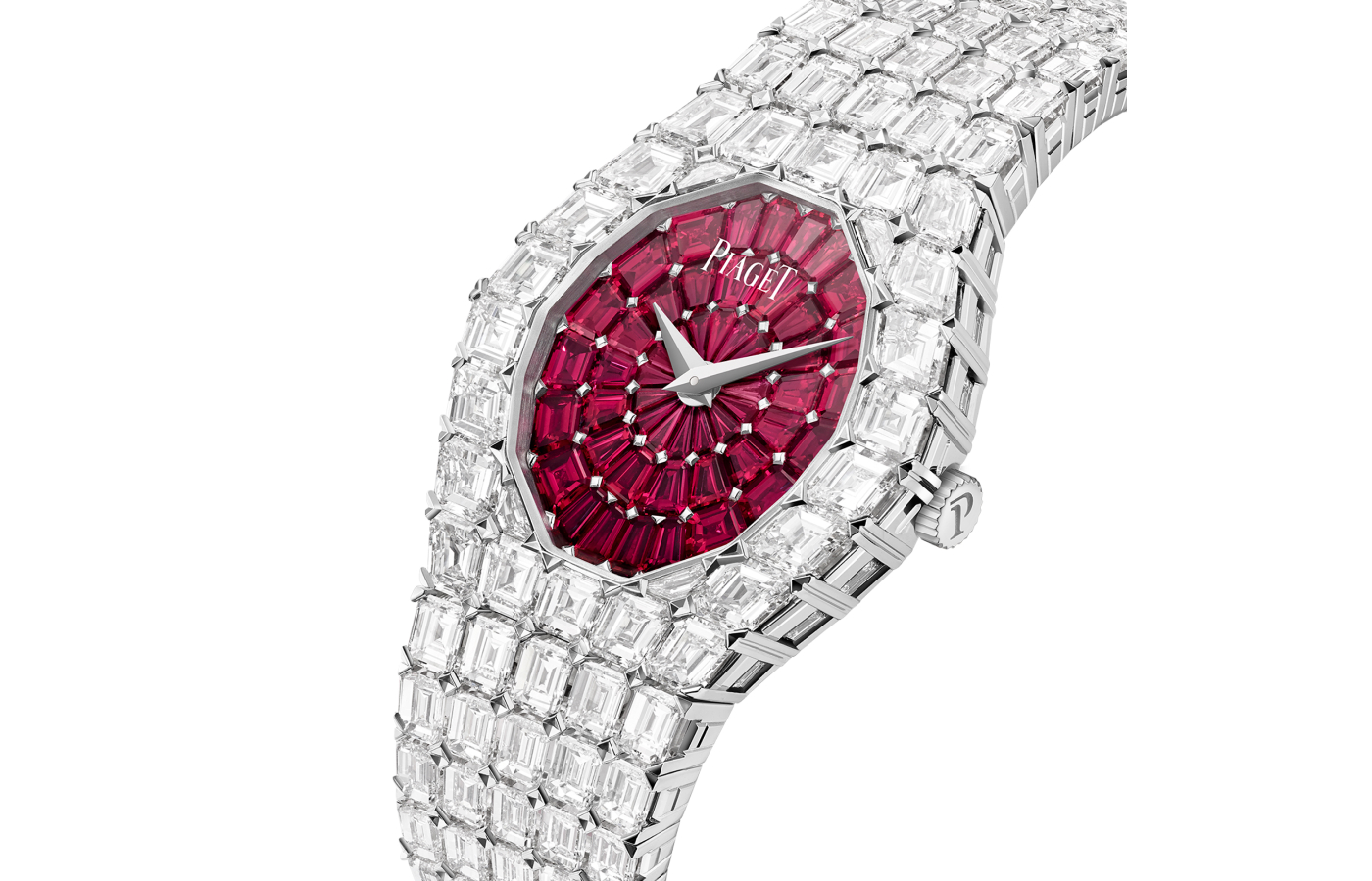  The Piaget Aura High Jewellery watch is set with more than 63 carats of rubies and diamonds