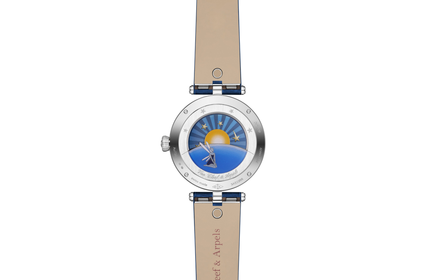  The reverse side of the Van Cleef & Arpels Lady Jour Nuit watch nominated for the GPHG Ladies’ Watch Prize 2024
