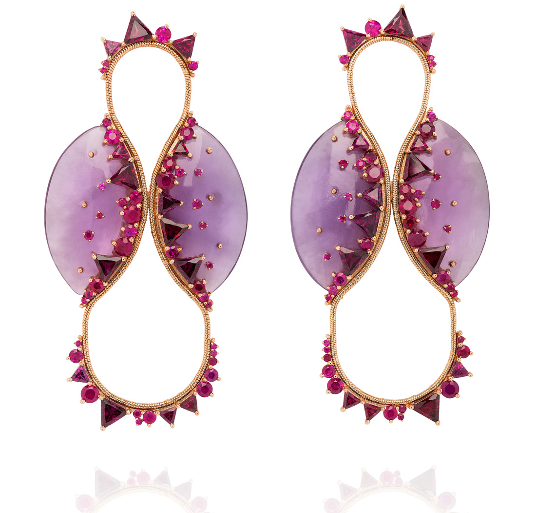 Fernando Jorge Fusion earrings that won him an award at COUTURE 2014