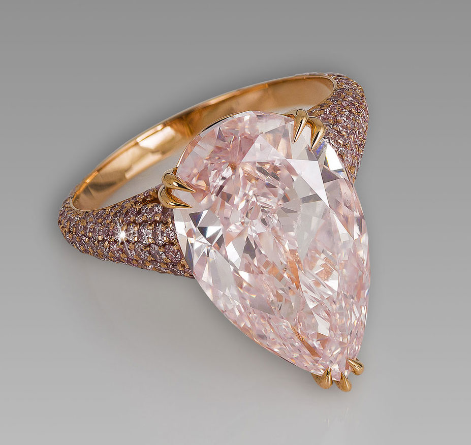 Кольцо в розовым бриллиантом David Morris давид дэвид моррис