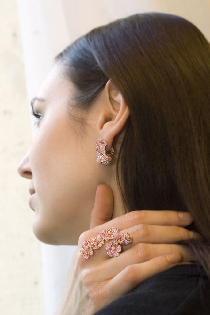 Rose gold earrings