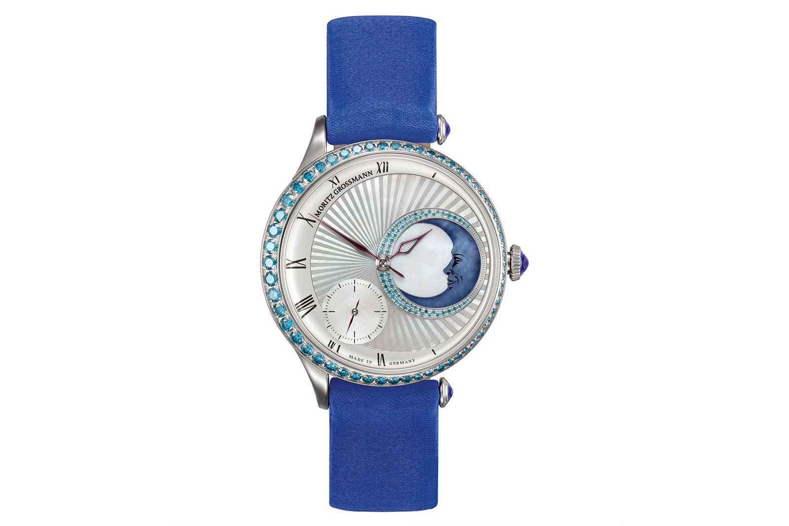  Moritz Grossmann watch with blue diamonds