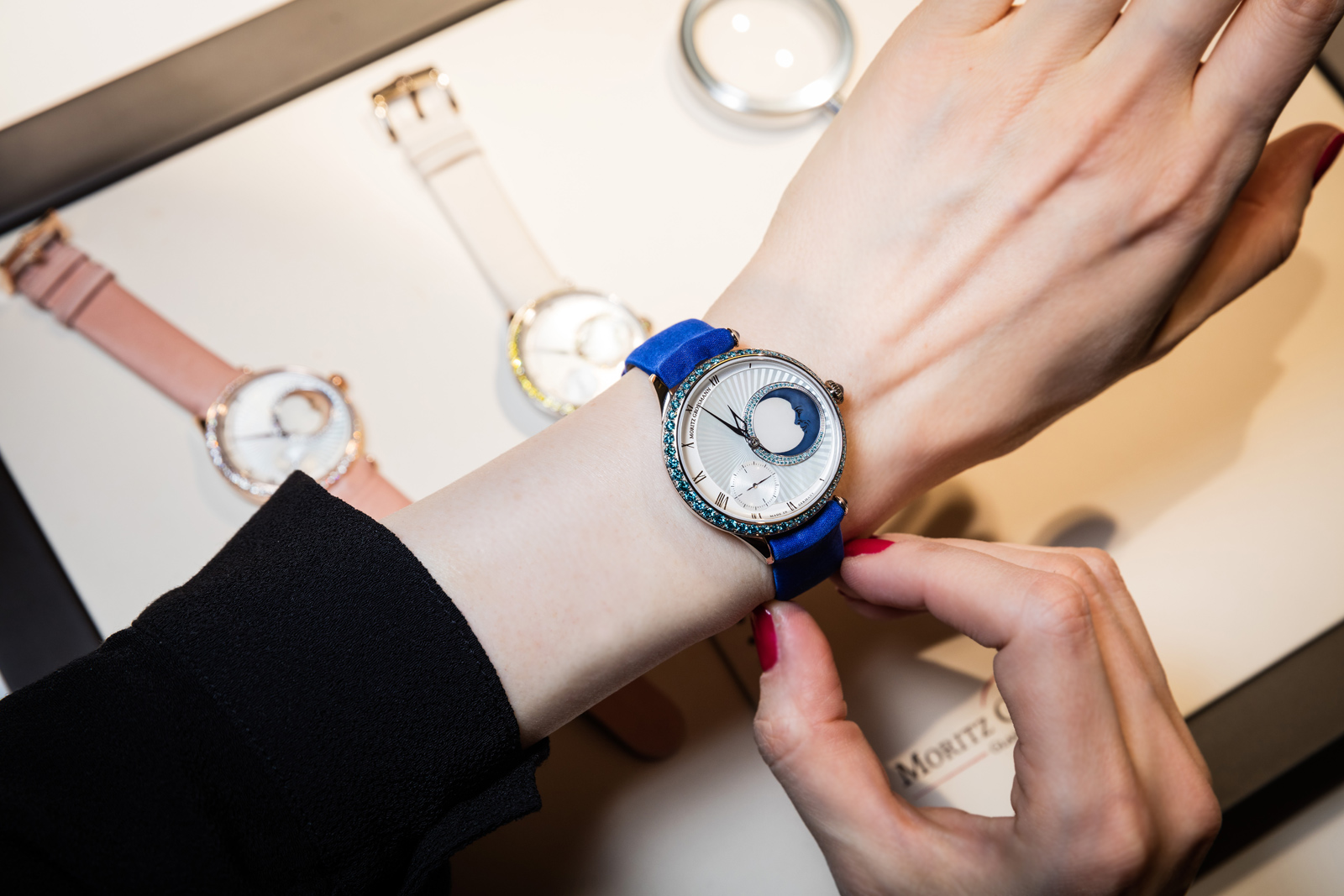 Moritz Grossmann watch created in collaboration with Caratell jewellery brand
