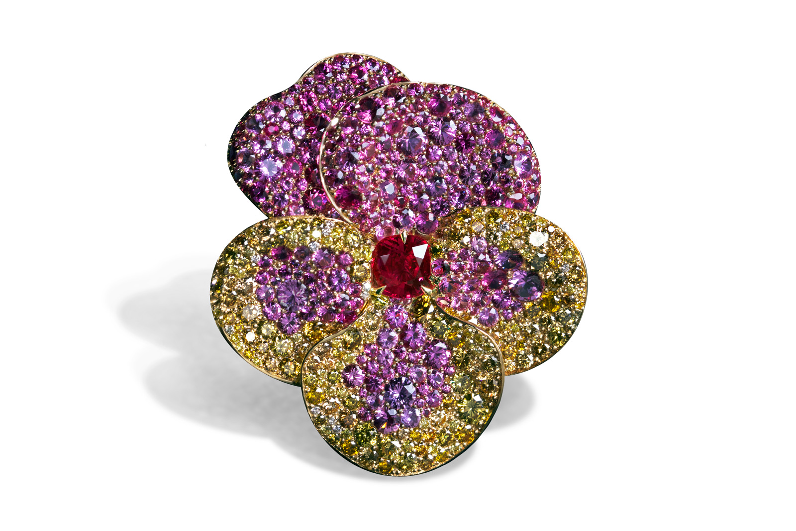  David Michael flower ring with Burmese ruby