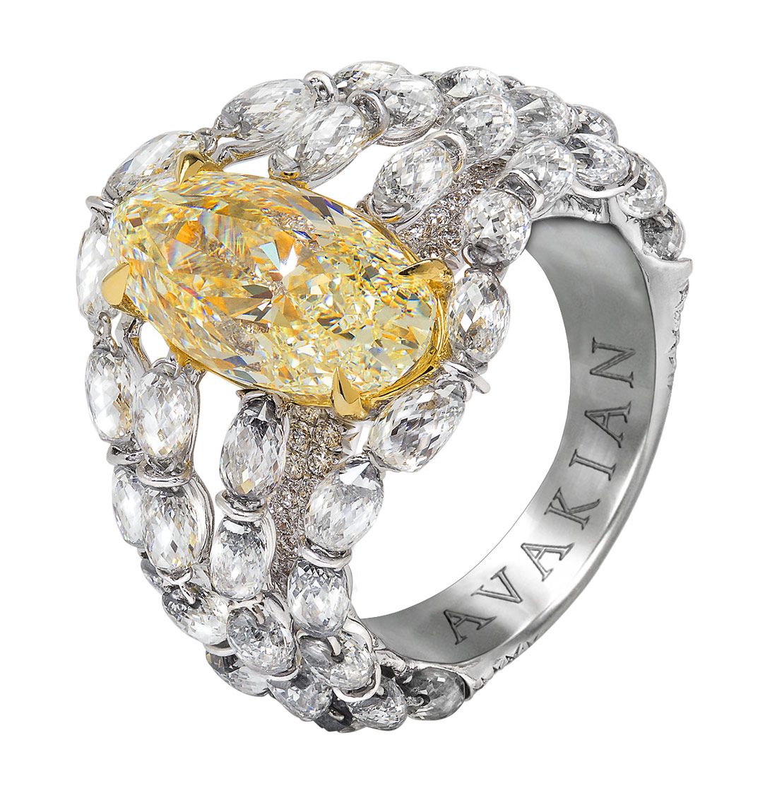 Avakian yellow diamond ring