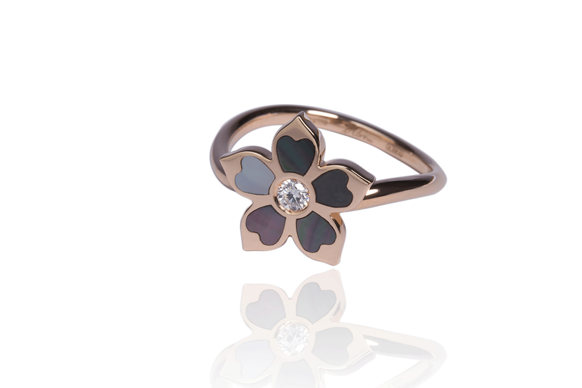  Ring in rose gold and diamond from the Vanilla Collection
