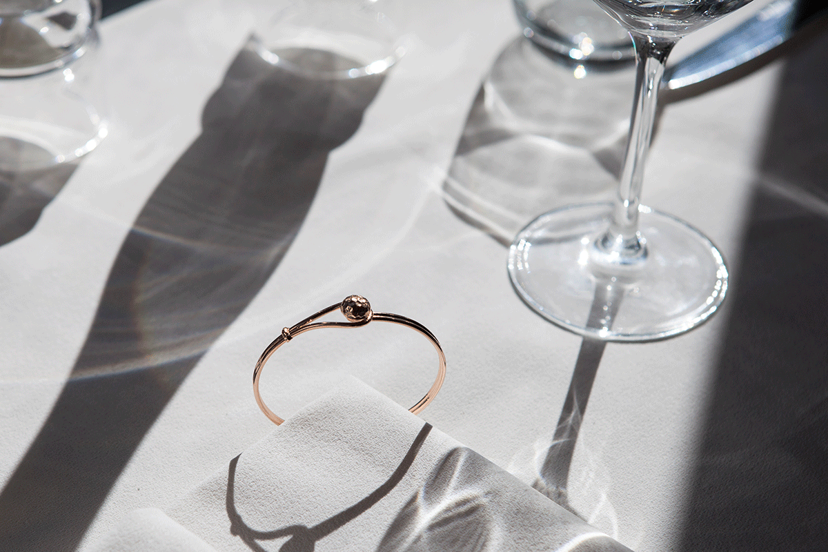  Red gold bangle from the Pepper collection 
