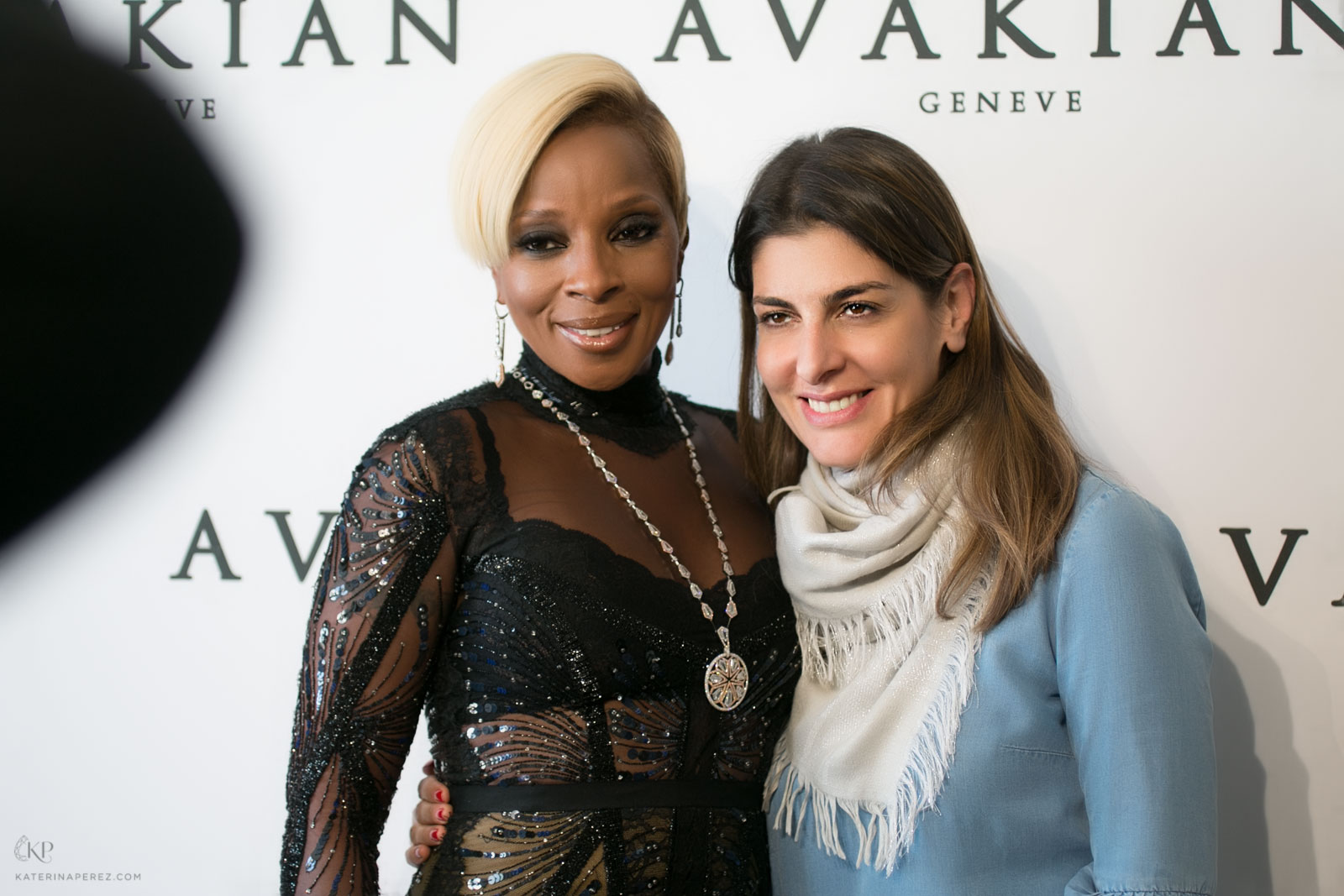  Corinne Avakian and Mary J. Blige