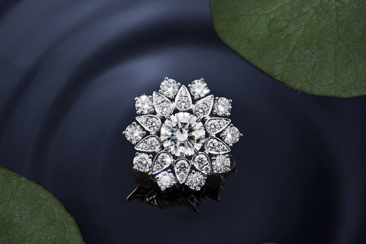 Lotus Cluster Ring by Harry Winston