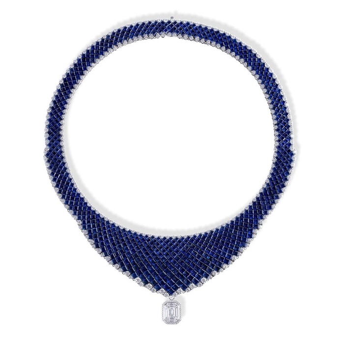 Ovidio necklace with sapphires and diamonds