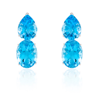 Alanina Swiss Blue Topaz Earrings