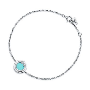 Кулон Tiffany T с бирюзой и бриллиантами