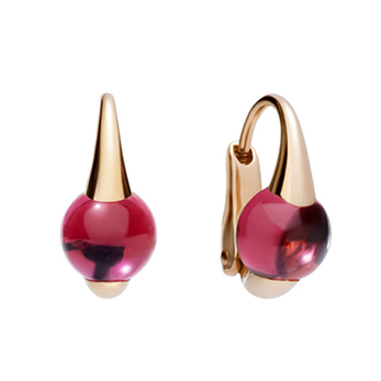 M'ama Non M'ama collection earrings with rhodolite garnet in rose gold