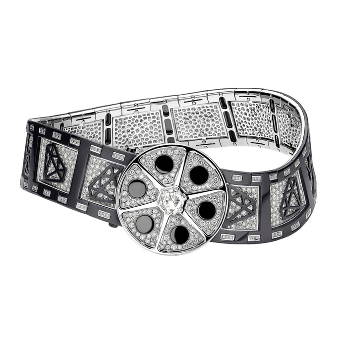 Cinemagia Action! black zirconium and diamond high jewellery choker