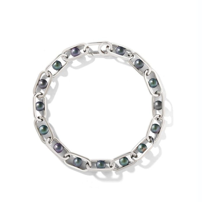 Fine Jewellery Allegory Major Noir bracelet from the Unfold Collection with black Akoya pearls in white gold 