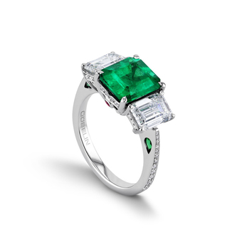 Deep Sea collection ring with a 2.88 carat Colombian emerald and diamonds 