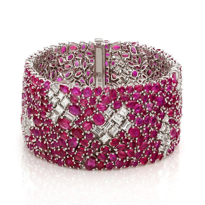 Enchanted Evening Hyperion bracelet with rubies and diamonds