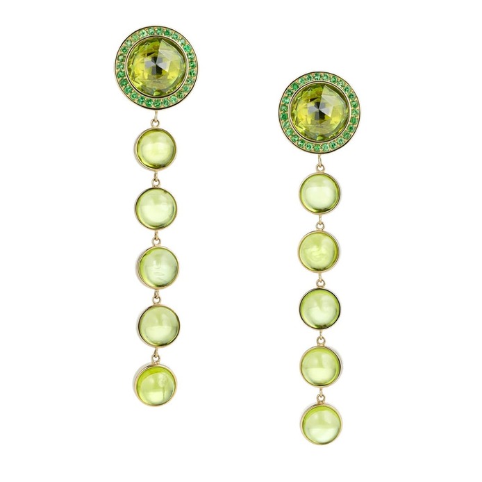 Stena earrings in gold and peridot