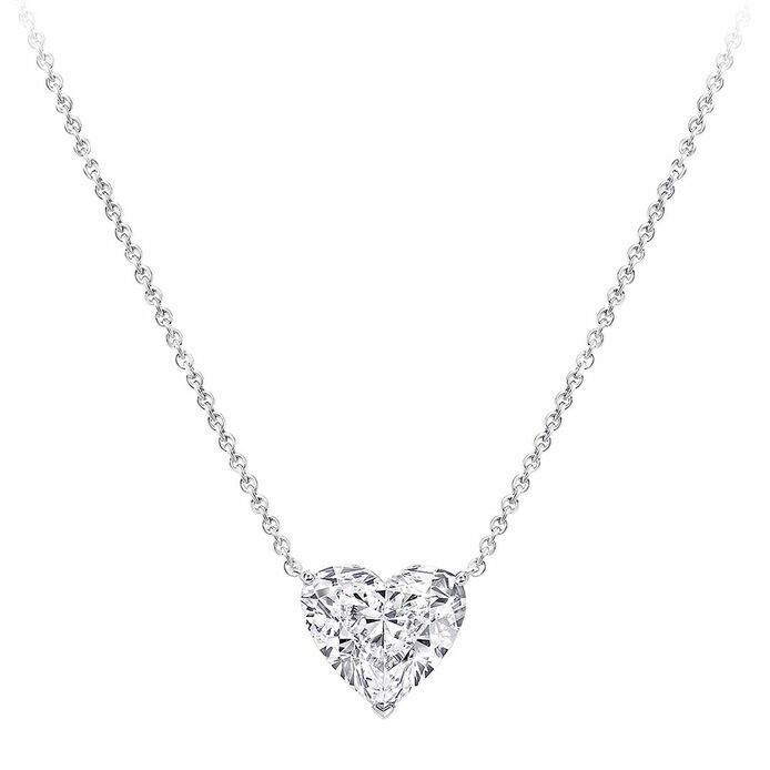 Heart shape diamond pendant