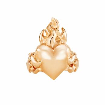 Heartburst ring in 18K red gold 