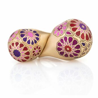 Glory rings in gold with enamel