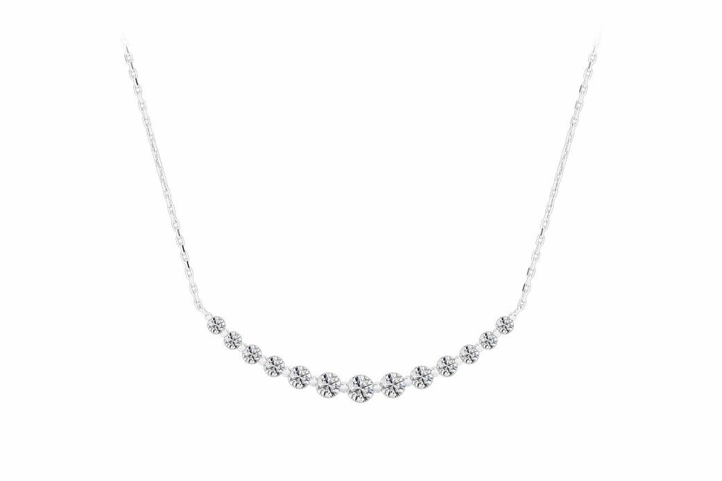 Graduated Smile necklace with round brilliant-cut diamonds
