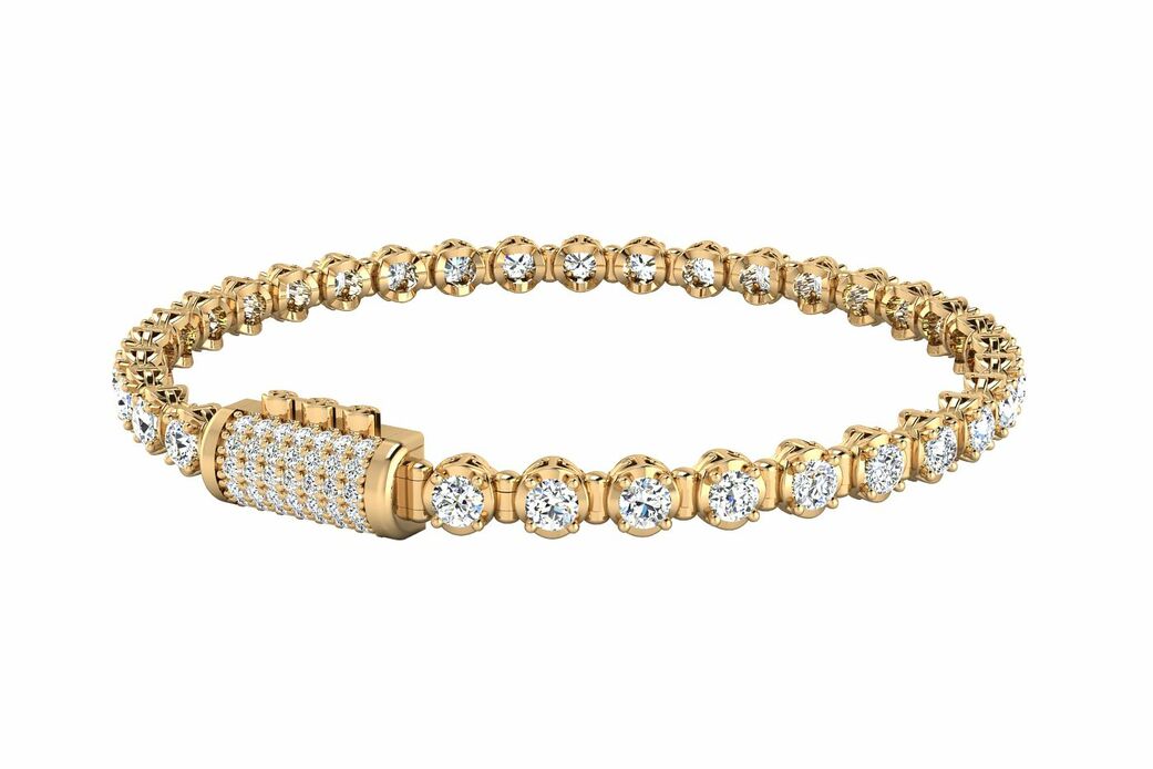 Diamond bracelet in 18k yellow gold 
