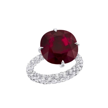 Les Merveilles ruby and diamond ring 