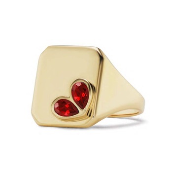 Ring in gold and ruby 
