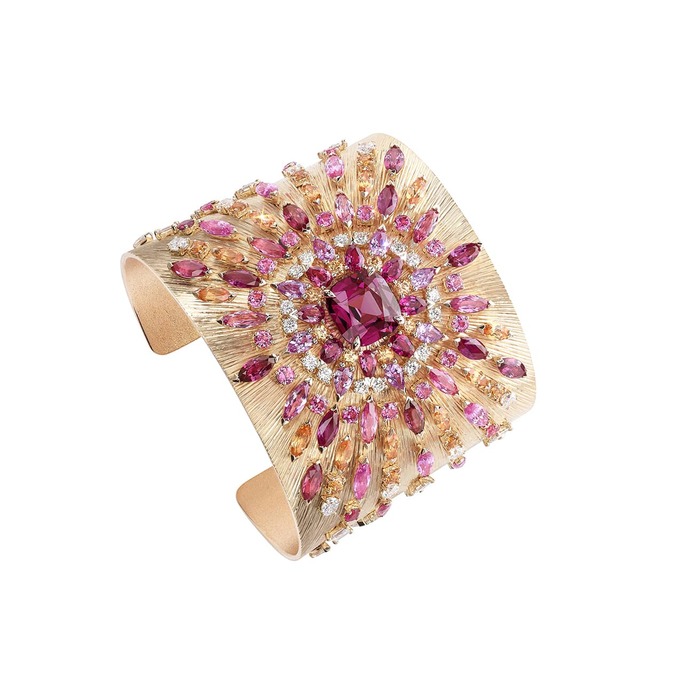 Piaget High Jewellery Limelight Sunlight Journey spinel Cuff Bracelet