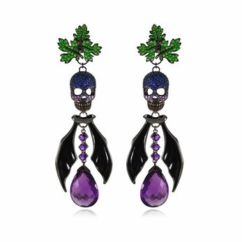 Gold, sapphire, tsavorite and amethyst earrings from the Vendages Tardives collection