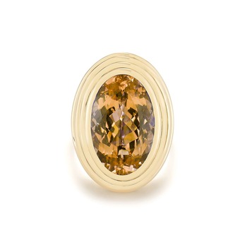 Honey Cocktail Ring in yellow gold and citrine