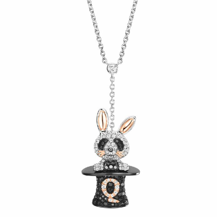 Rabbit pendant in gold and diamond