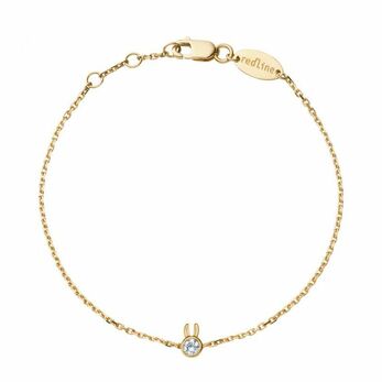 Mini Pure Rabbit bracelet in gold and diamond