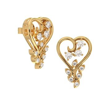 Art of Love earrings in gold and diamonds 