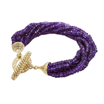 Gold and amethyst braceleet