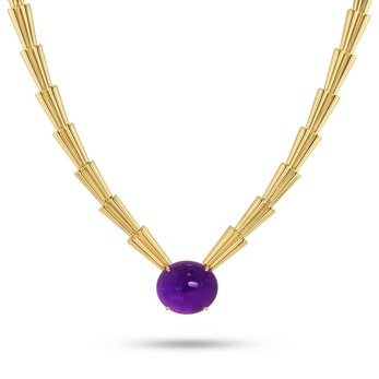 Gold and amethyst necklace 