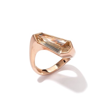 Rose gold and brown diamond ring