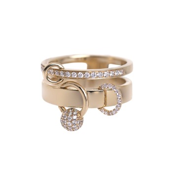 Rose gold and diamond ring