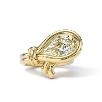 Gold and diamond ring