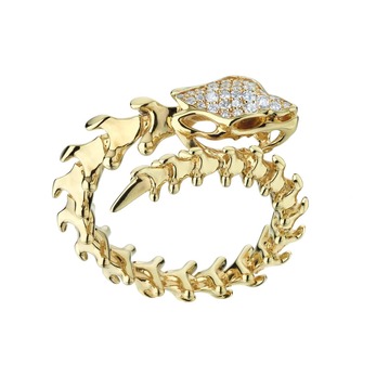 Gold and diamond ring