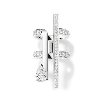 White gold and diamond ring