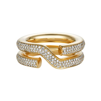 Gold and diamond ring