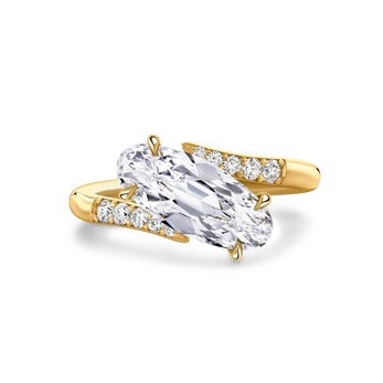 Gold and diamond ring