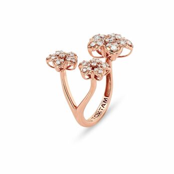 Rose gold and diamond ring