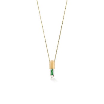 Green Elixir necklace in gold and emerald 